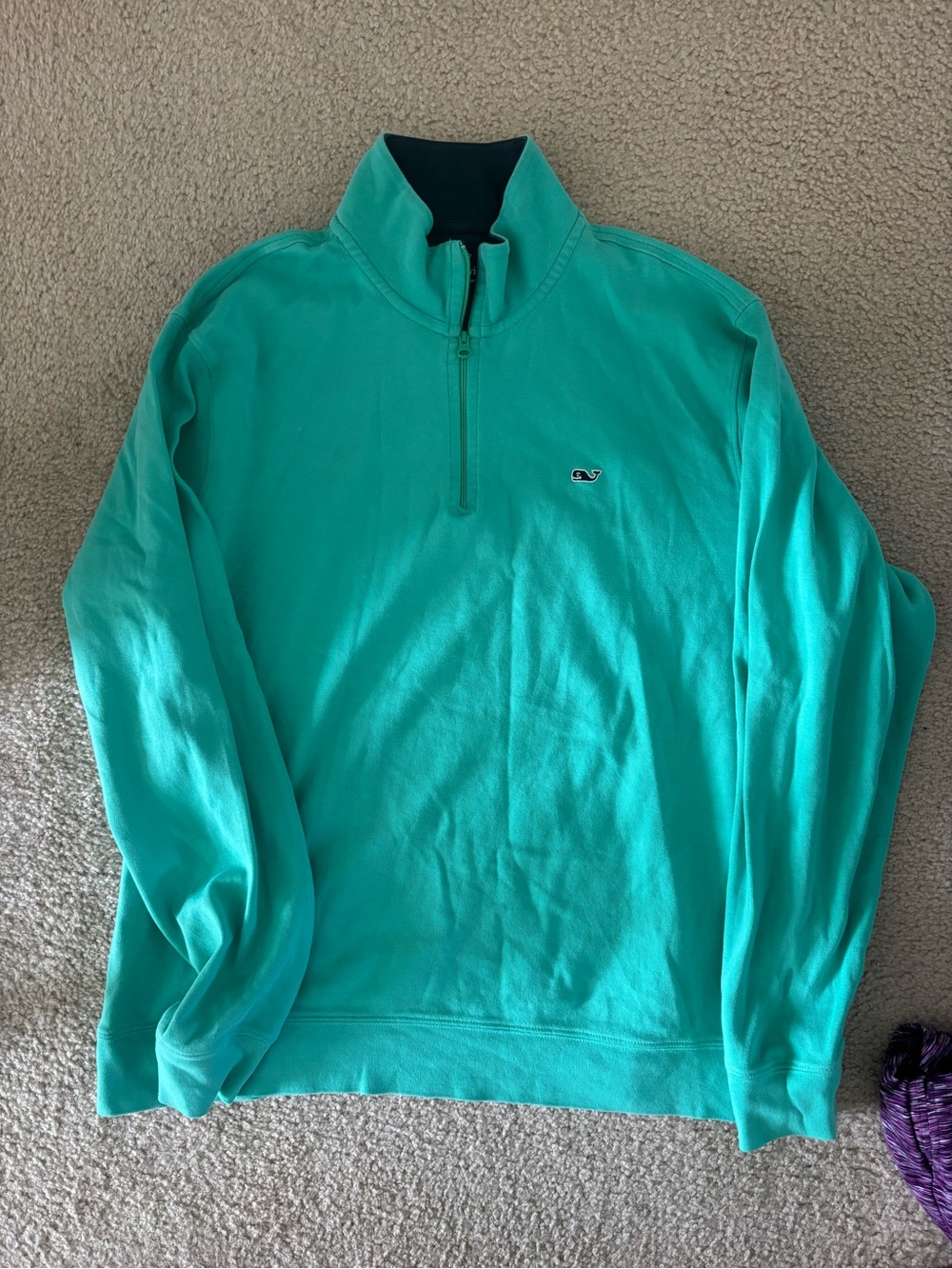 Vineyard Vines Green and Navy Quarter-Zip